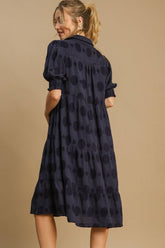 Dark Navy Plus Size Tiered Midi Dress - Chic Elegance, Dresses, $ 72.00, A Moment Of Now™